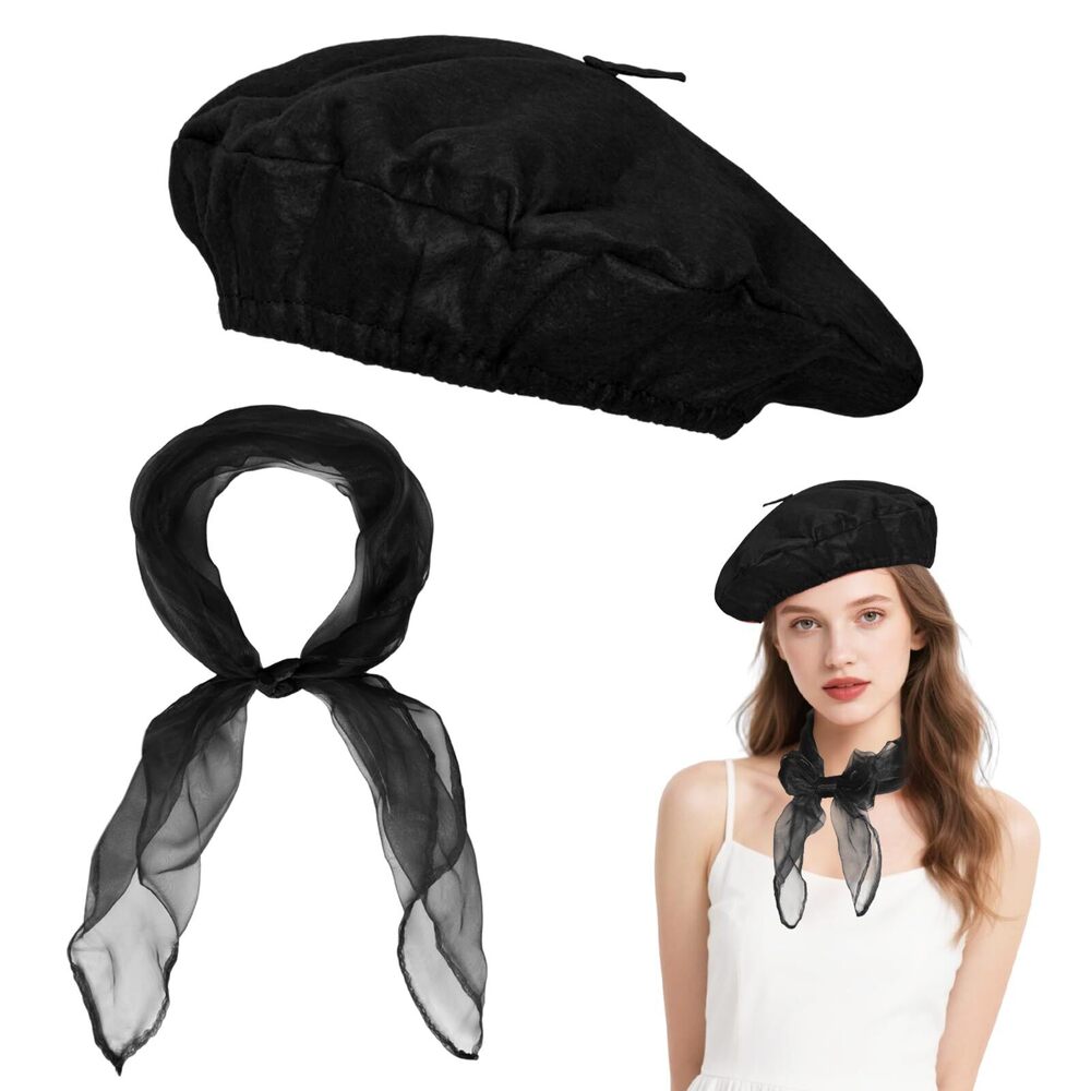 1657 Classic French Beret Hats For Women Man Painter Hat Beret With Silky